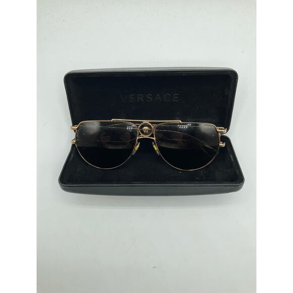 Versace Sunglasses with case- Black/Gold - Picture 2 of 14